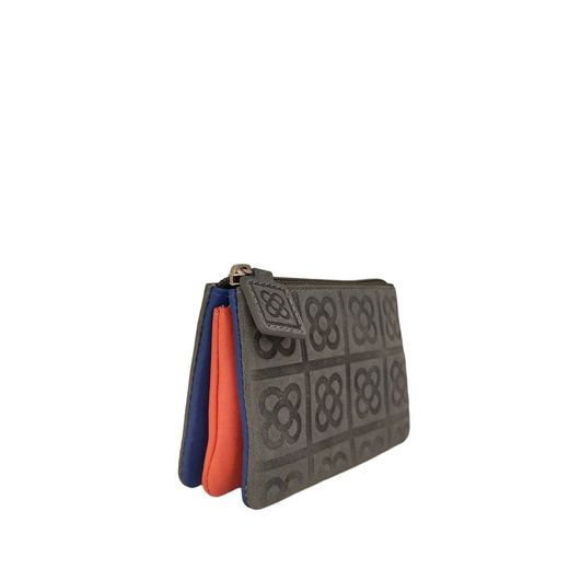 Monedero Flor de Barcelona Gris