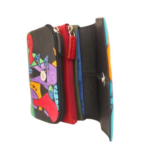 Monedero Gatos Solapa Negro