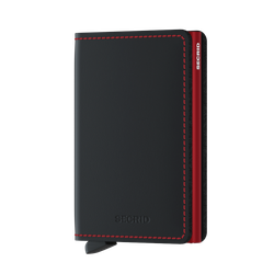 Slimwallet Matte Black & Red