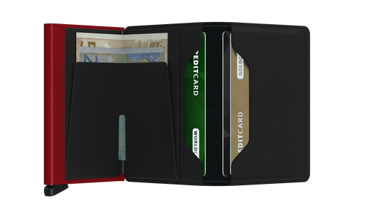 Slimwallet Matte Black & Red