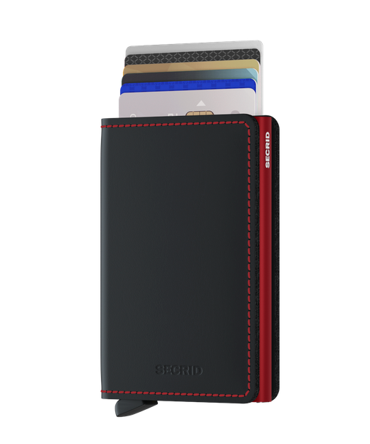 Slimwallet Matte Black & Red