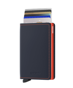 Slimwallet Matte Nightblue & Orange
